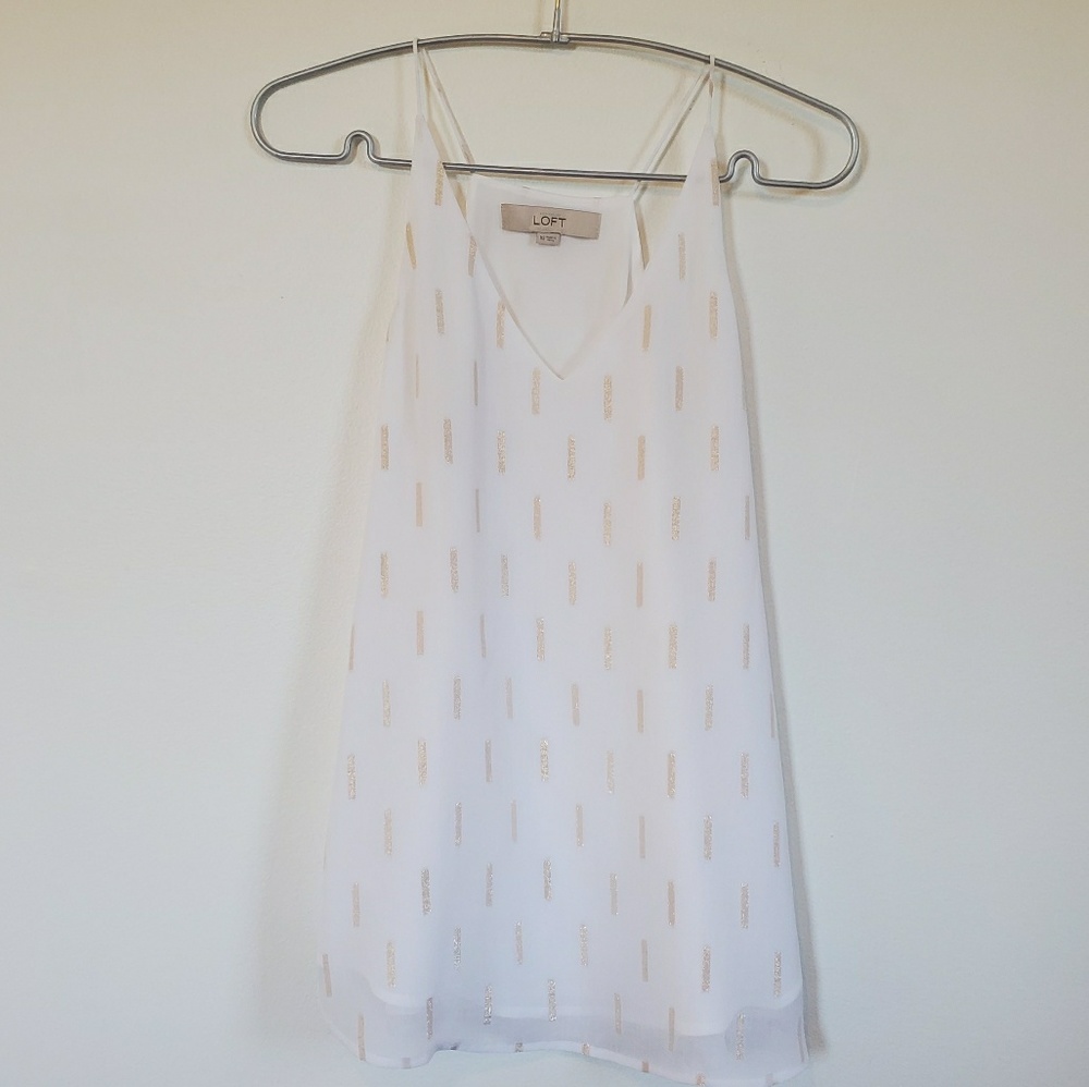 LOFT Strappy Cami w. Gold Detail